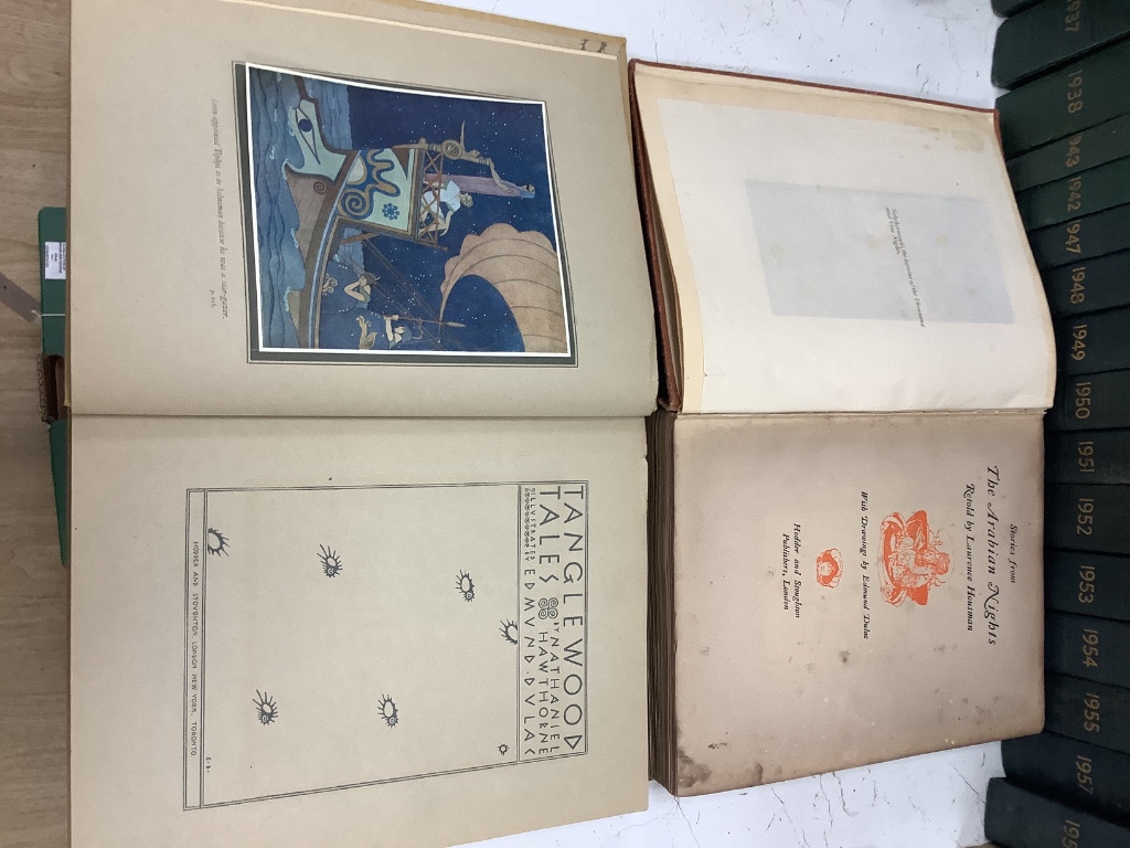 A group of illustrated children’s books by Dulac, Crane, Rackham and Hatherell